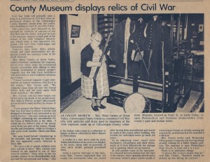 A Olean Times Herald Article from 1974 Featuring Ethel Carnes, County Historian in the Memorial Building