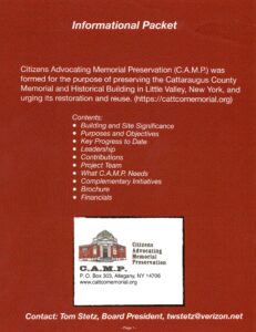 Citizens Advocating Memorial Preservation - Informational Packet